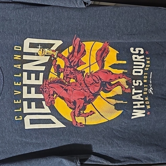 Cleveland Cavaliers Defend Whats Ours Graphic‎ Tee Shirt Size Large - Picture 2 of 6
